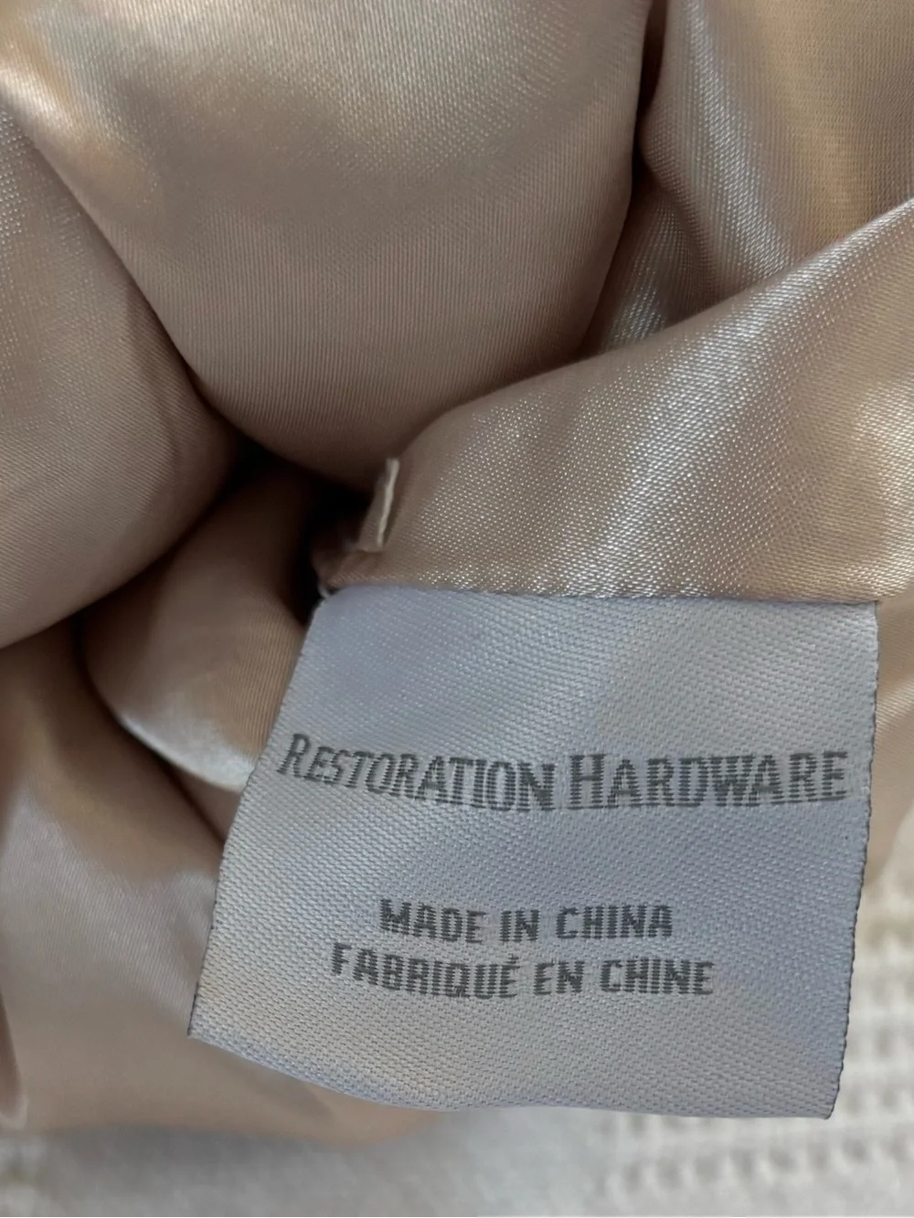 Restoration Hardware Faux Fur Wine Bag